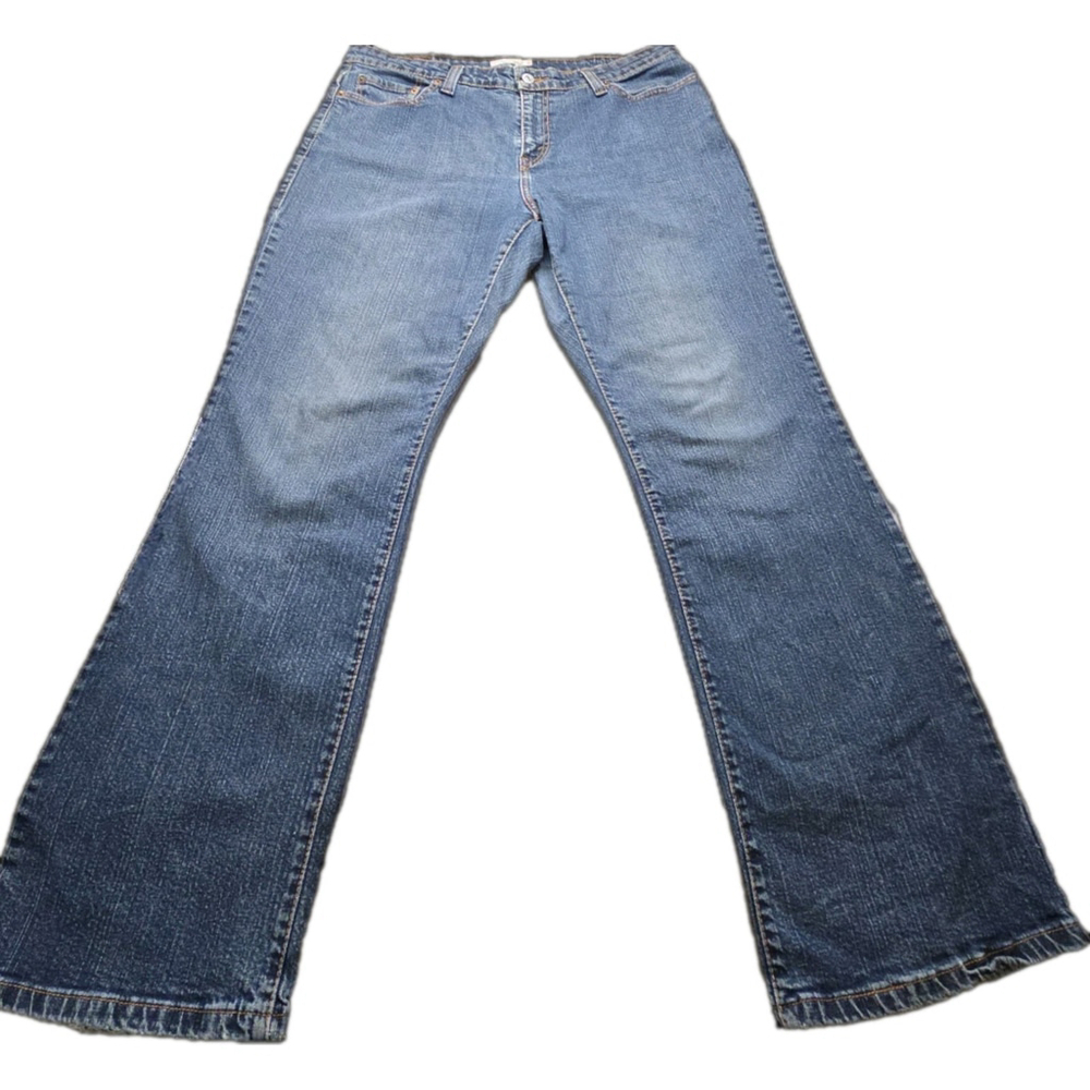 Levi Strauss Signature 515 Bootcut Jeans Womens 16M Stretch Mid Rise Blue